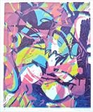 Chaos Theory by Maisie Parker, Artist Print, Reduction lino print.