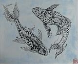 Fish 2 by Maisie Parker, Artist Print, Hand Print