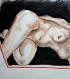 In the Box 7 by Maisie Parker, Drawing, Charcoal on Paper