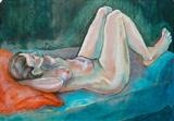 Lady Chaise by Maisie Parker, Painting, Oil on Paper