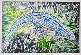 Lizard Won by Maisie Parker, Artist Print, Lino Print