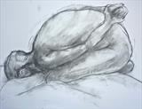 Obeisance by Maisie Parker, Drawing, Charcoal on Paper