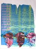 Scrapers by Maisie Parker, Painting, Mixed Media on paper