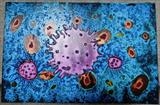 'Virus Invading' Plate by Maisie Parker, Artist Print