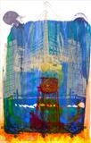 Watertower Fire by Maisie Parker, Painting, Mixed Media on paper