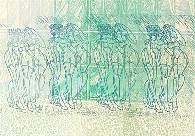 Girl's Night Out, Gossip by Maisie Parker, Artist Print, Multi Lino Prints