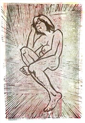Julia Thinking of Songs by Maisie Parker, Artist Print