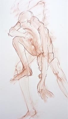Nev on Nev by Maisie Parker, Drawing, Conte pencil