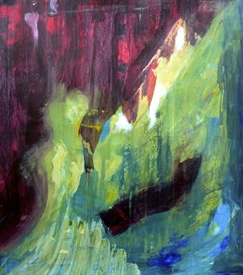 Plum Slide by Maisie Parker, Painting, Acrylic on paper