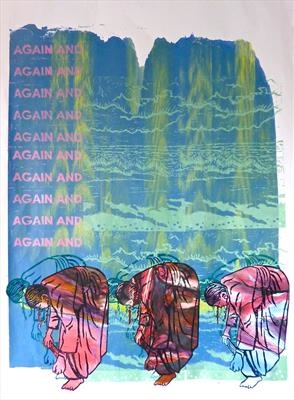 Scrapers by Maisie Parker, Painting, Mixed Media on paper